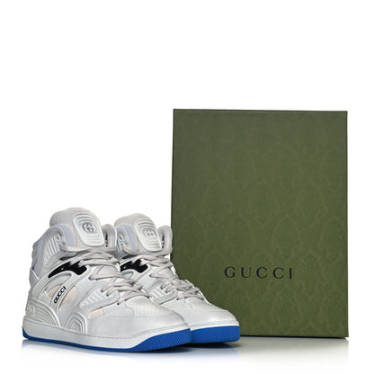 Gucci Demetra Mens Basket High Top Sneakers 10 Great White 10 of 10