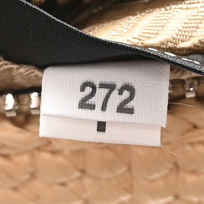 Prada Yarn Raffia Effect Crochet Triangle Shoulder Bag Naturale 8 of 11