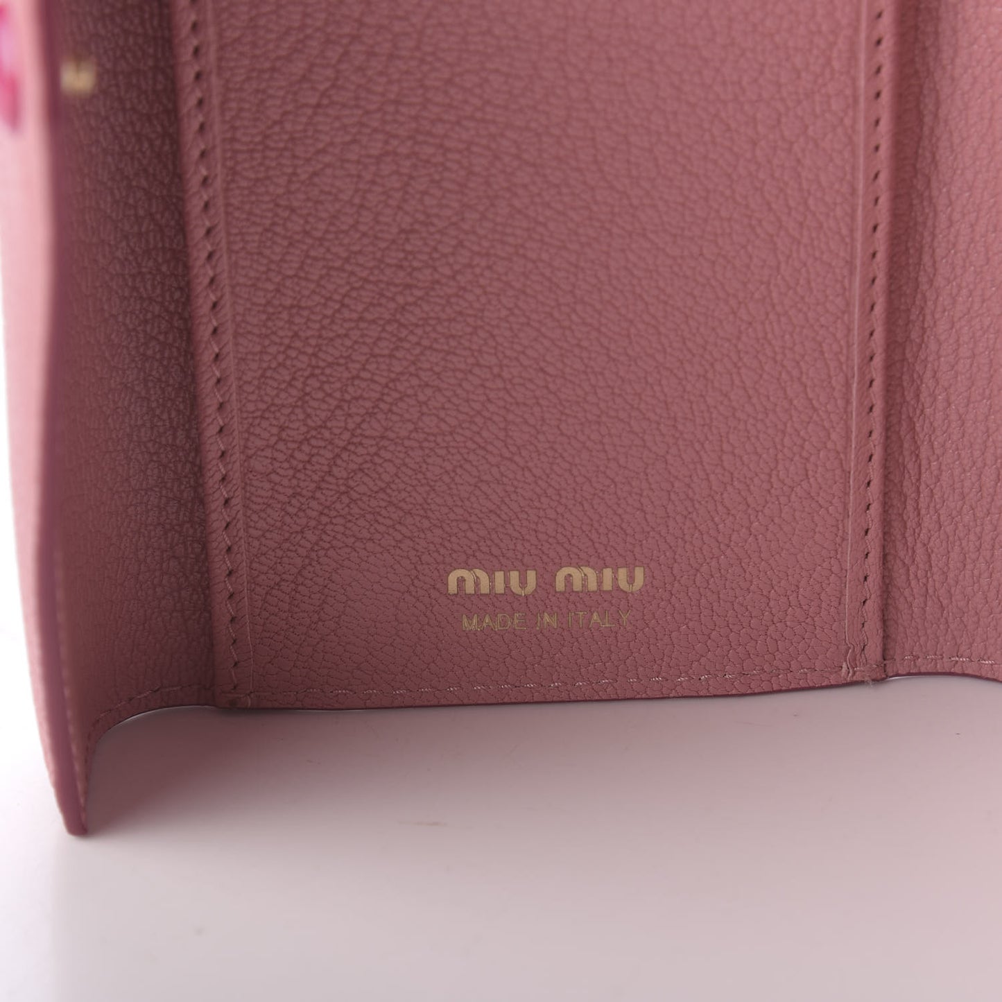 Goatskin Madras Love Forever Envelope Wallet Rosa