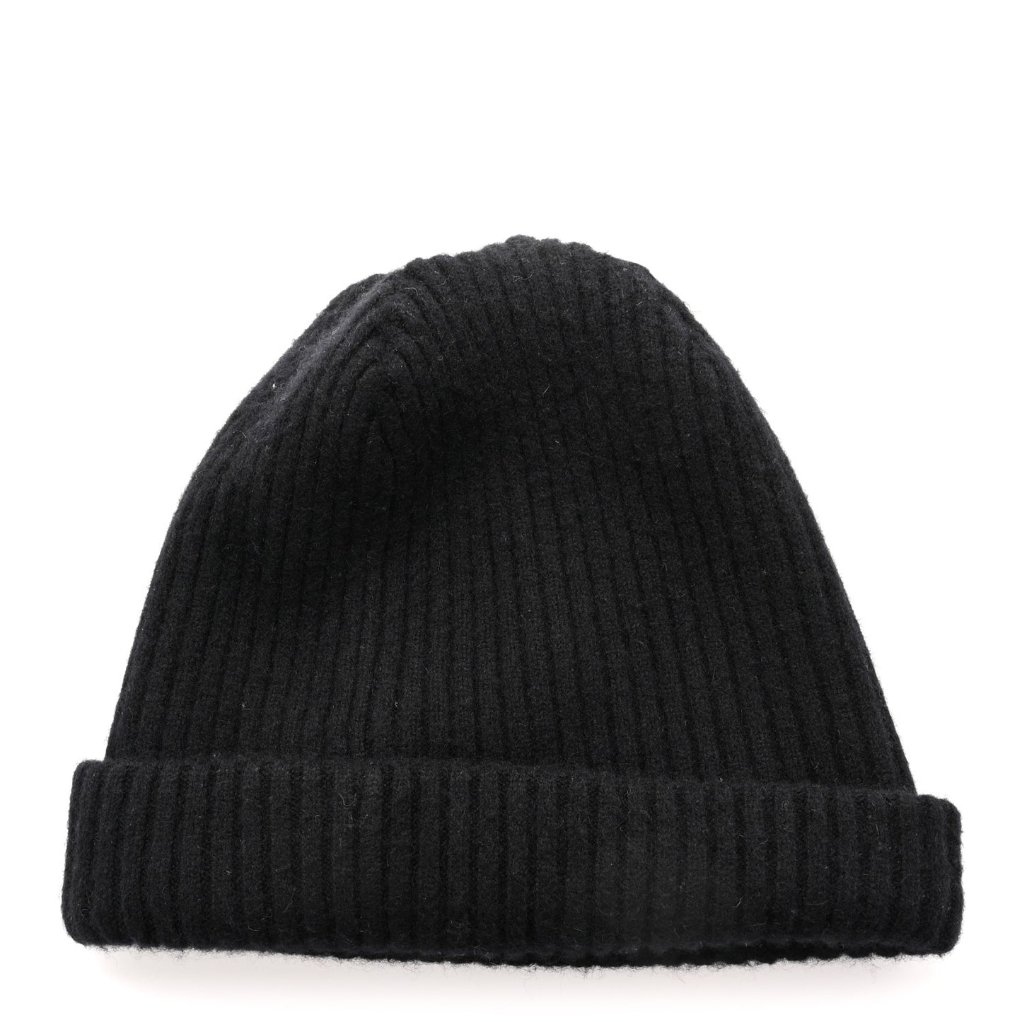 Cashmere Sequins Logo Beanie Hat Black