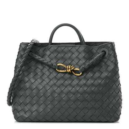Bottega Veneta Nappa Intrecciato Medium Andiamo Shoulder Bag Slate 1 of 10