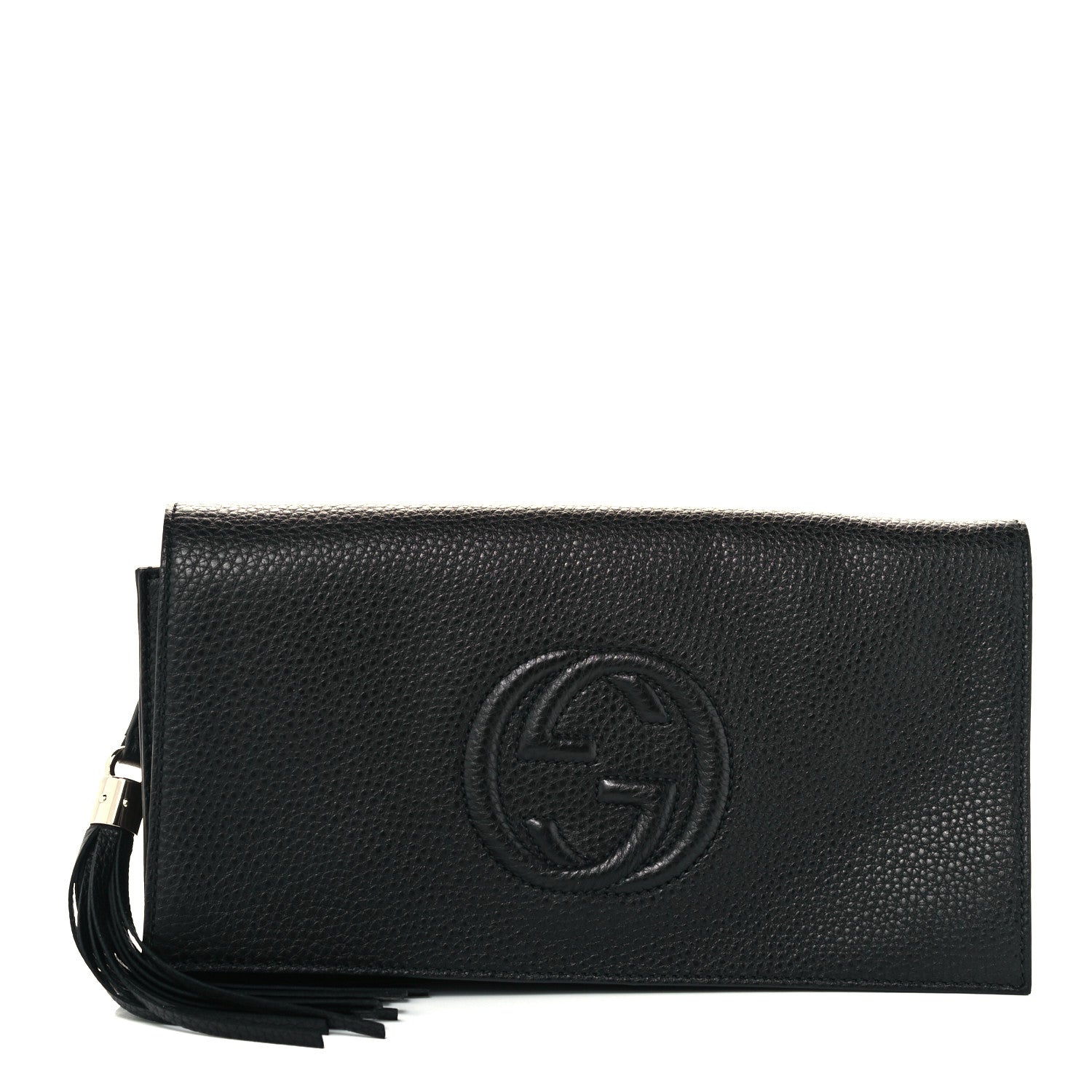 Gucci Pebbled Calfskin Medium Soho Clutch Black 1 of 12