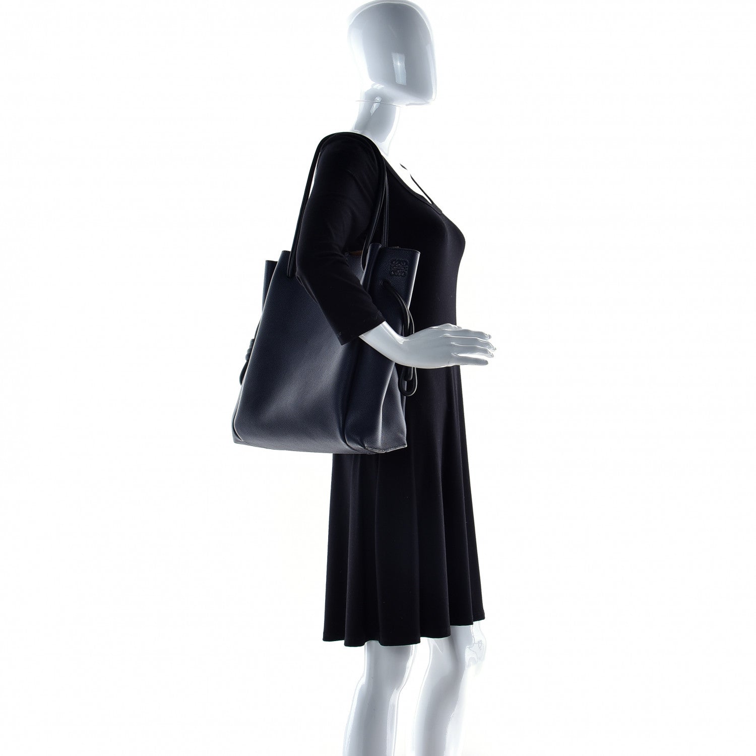 Loewe Calfskin Medium Flamenco Knot Bag Midnight 3 of 10