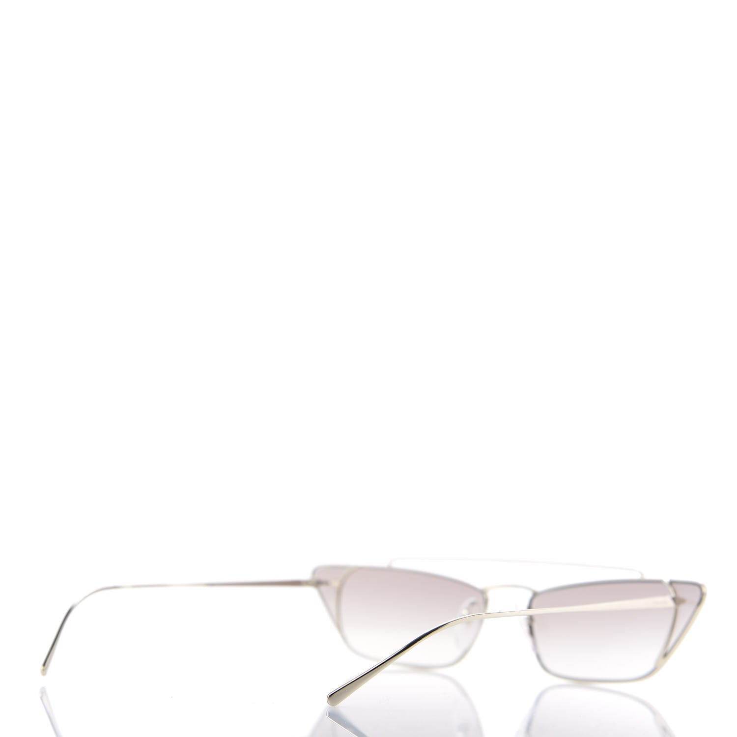 Prada Metal Cat Eye Sunglasses SPR 64U Gold 4 of 8