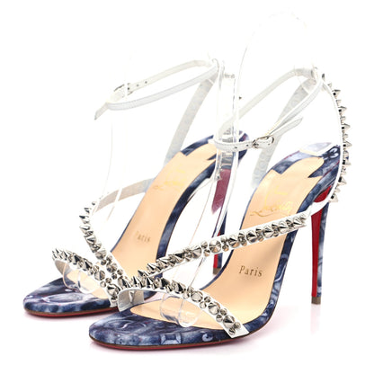 Christian Louboutin Nappa Spike Mafaldina 100 Sandals 37 Version Multi Denim 3 of 8
