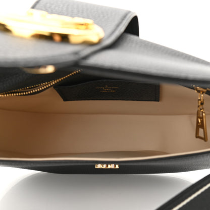 Louis Vuitton Grained Calfskin LV Pont 9 Soft MM Black 5 of 9