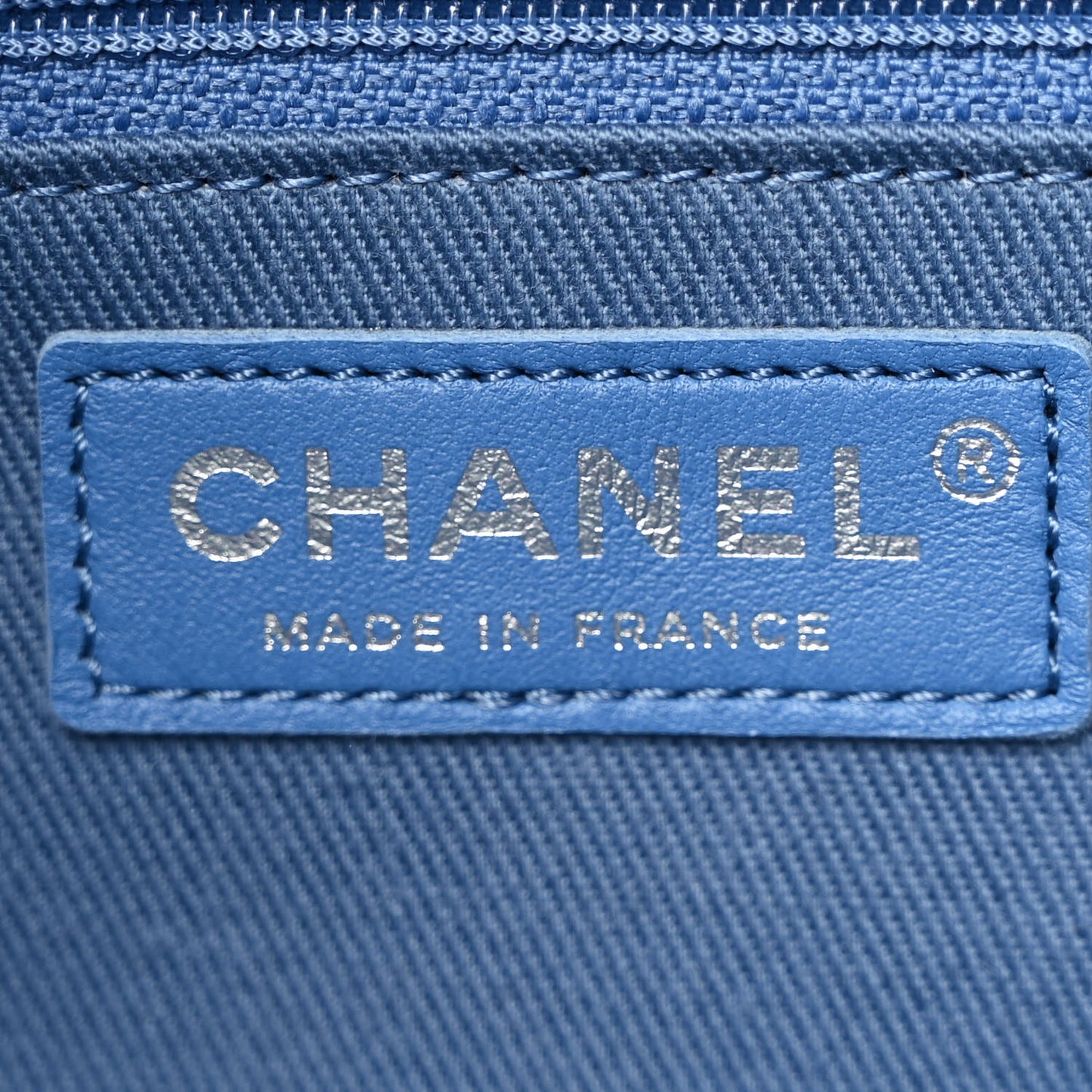 Denim Quilted Medium Distressed Single Flap Blue