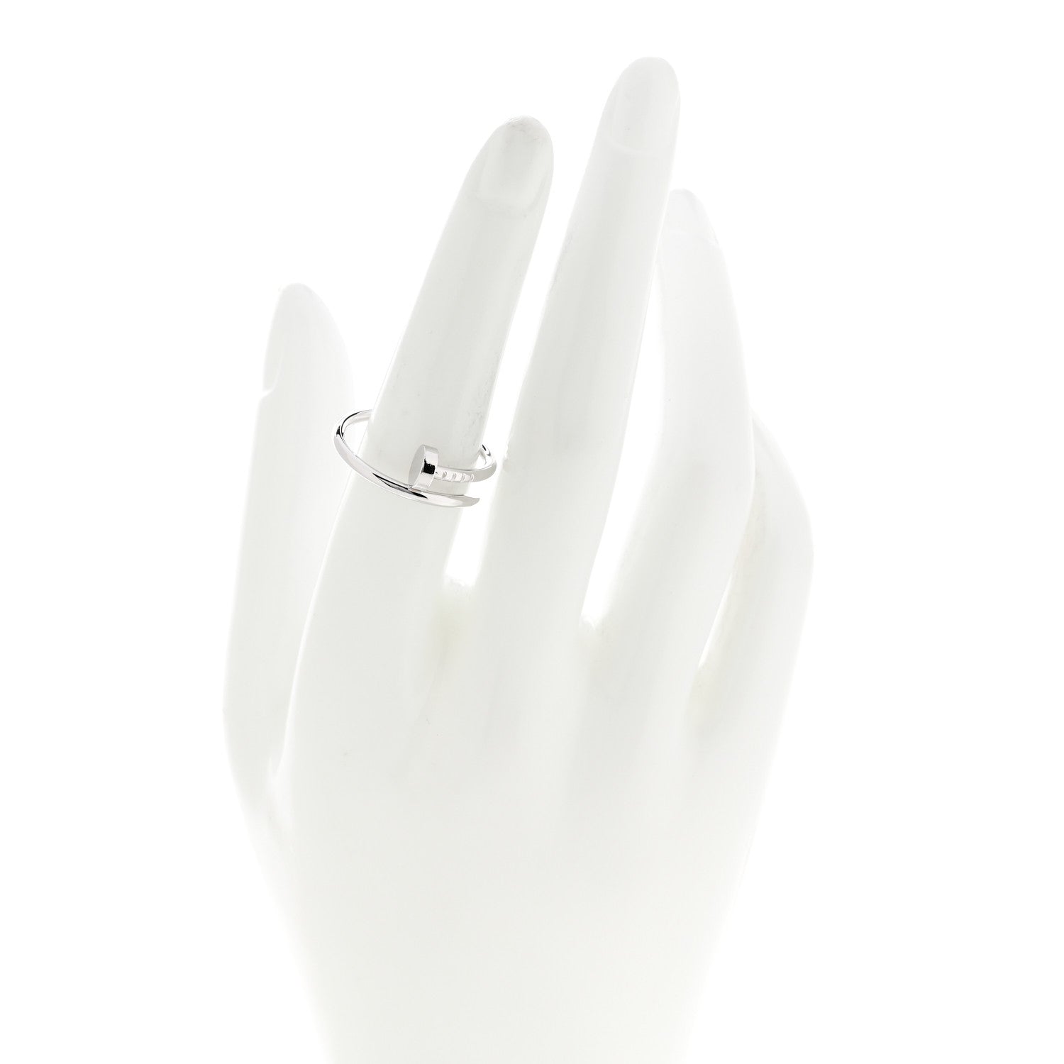 Cartier 18K White Gold Small Juste Un Clou Ring 56 7.5 2 of 8