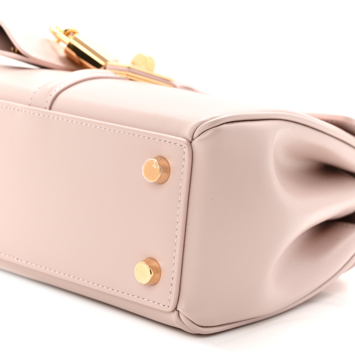 Celine Satinated Calfskin Mini 16 Top Handle Bag Bleached Pink 11 of 12