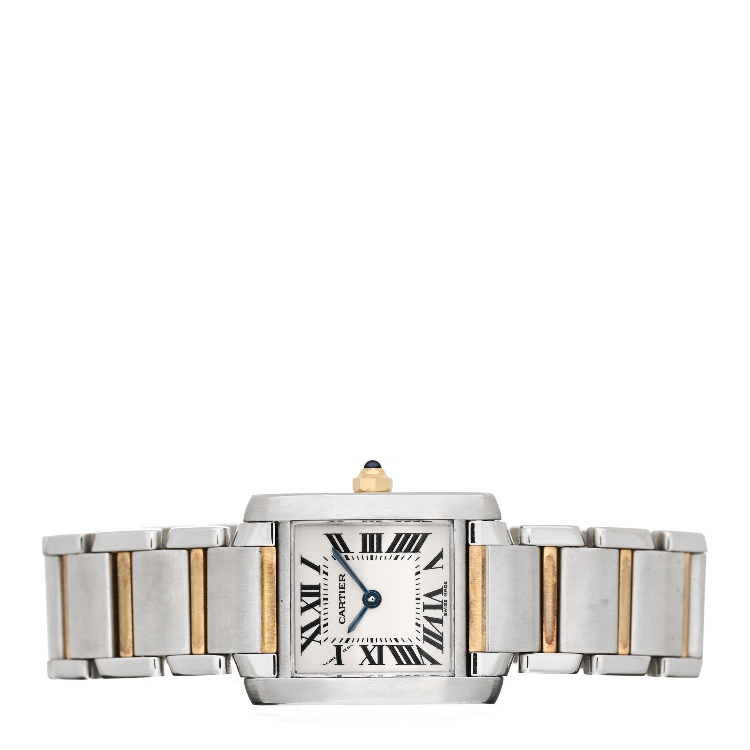Cartier Stainless Steel 18K Yellow Gold 20mm Tank Francaise Quartz Watch 2 of 3