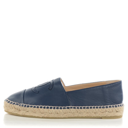 Chanel Lambskin CC Espadrilles 39 Dark Navy 1 of 10