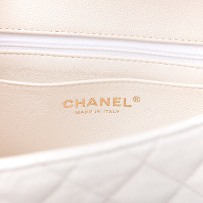 Chanel Caviar Quilted Mini Top Handle Rectangular Flap White 8 of 11