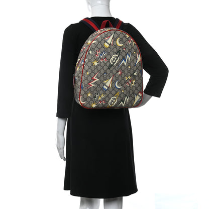 Gucci GG Supreme Monogram Space Web Childrens Dome Backpack Multicolor 3 of 9