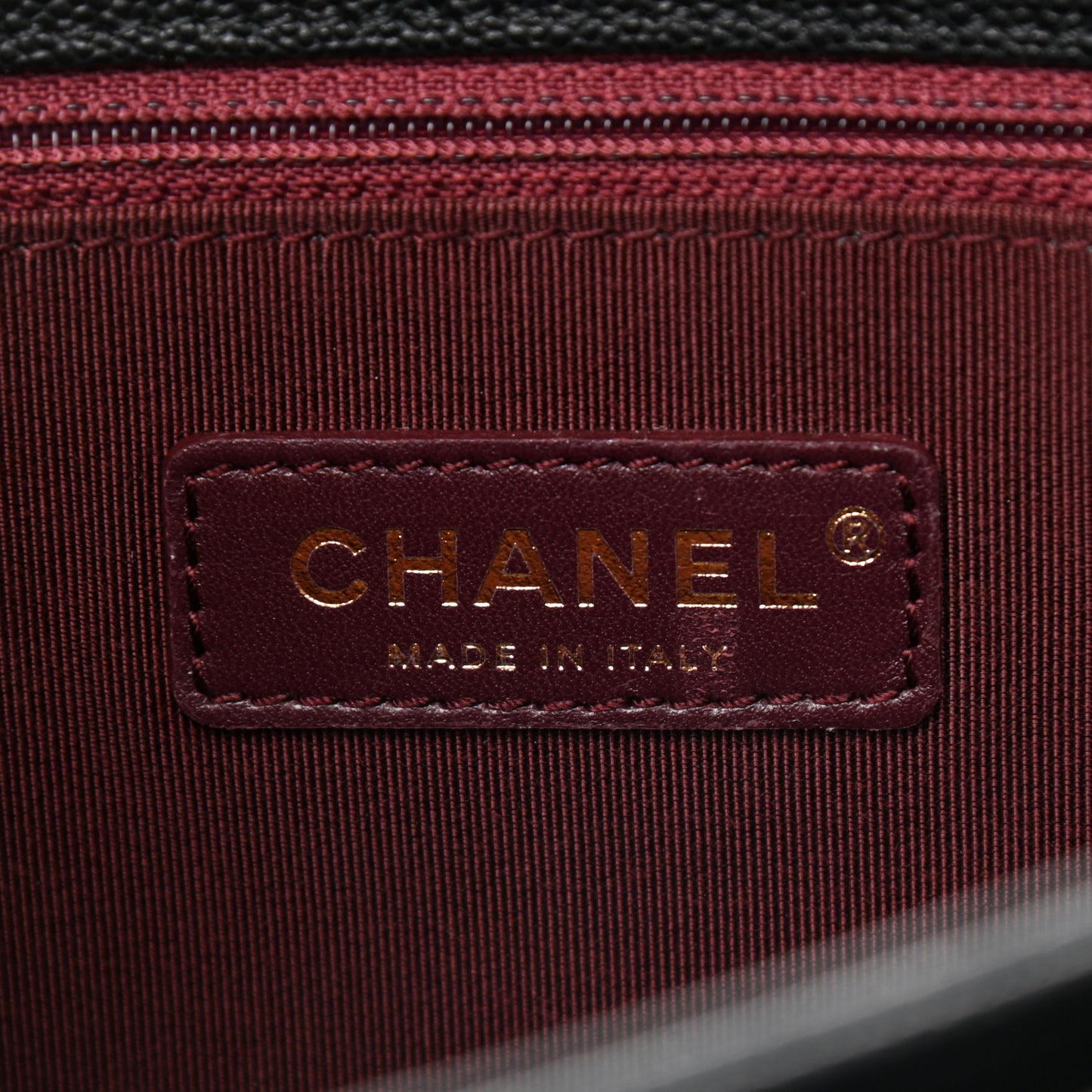 Caviar Suede Stitched Lady Coco Flap Black