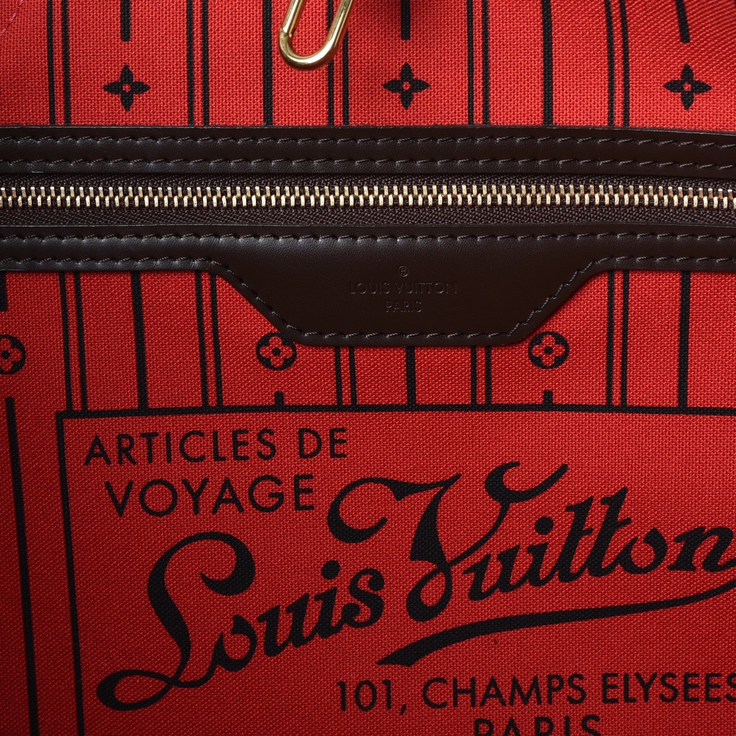 Louis Vuitton Damier Ebene Neverfull MM 6 of 9