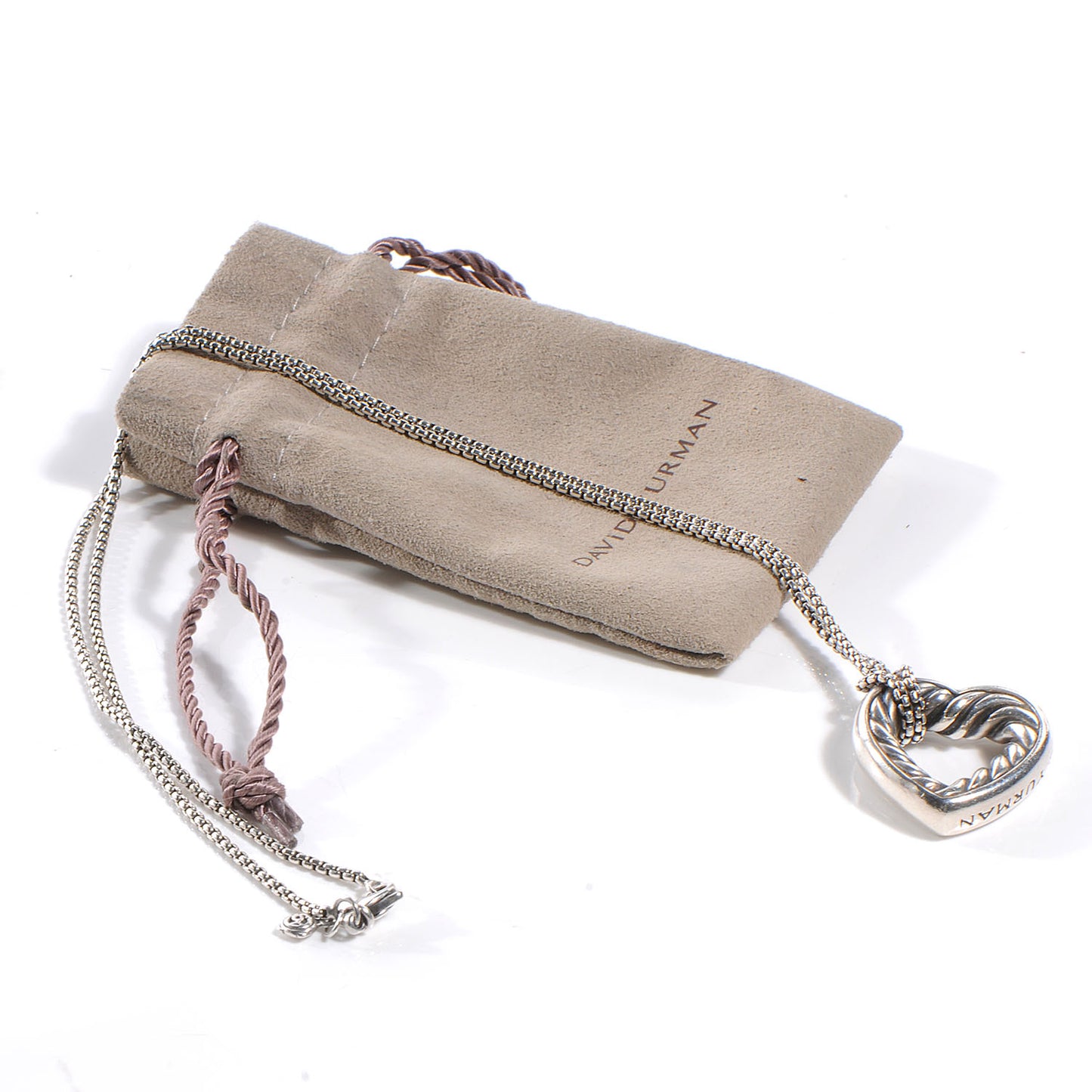 Sterling Silver Open Heart Cable Necklace