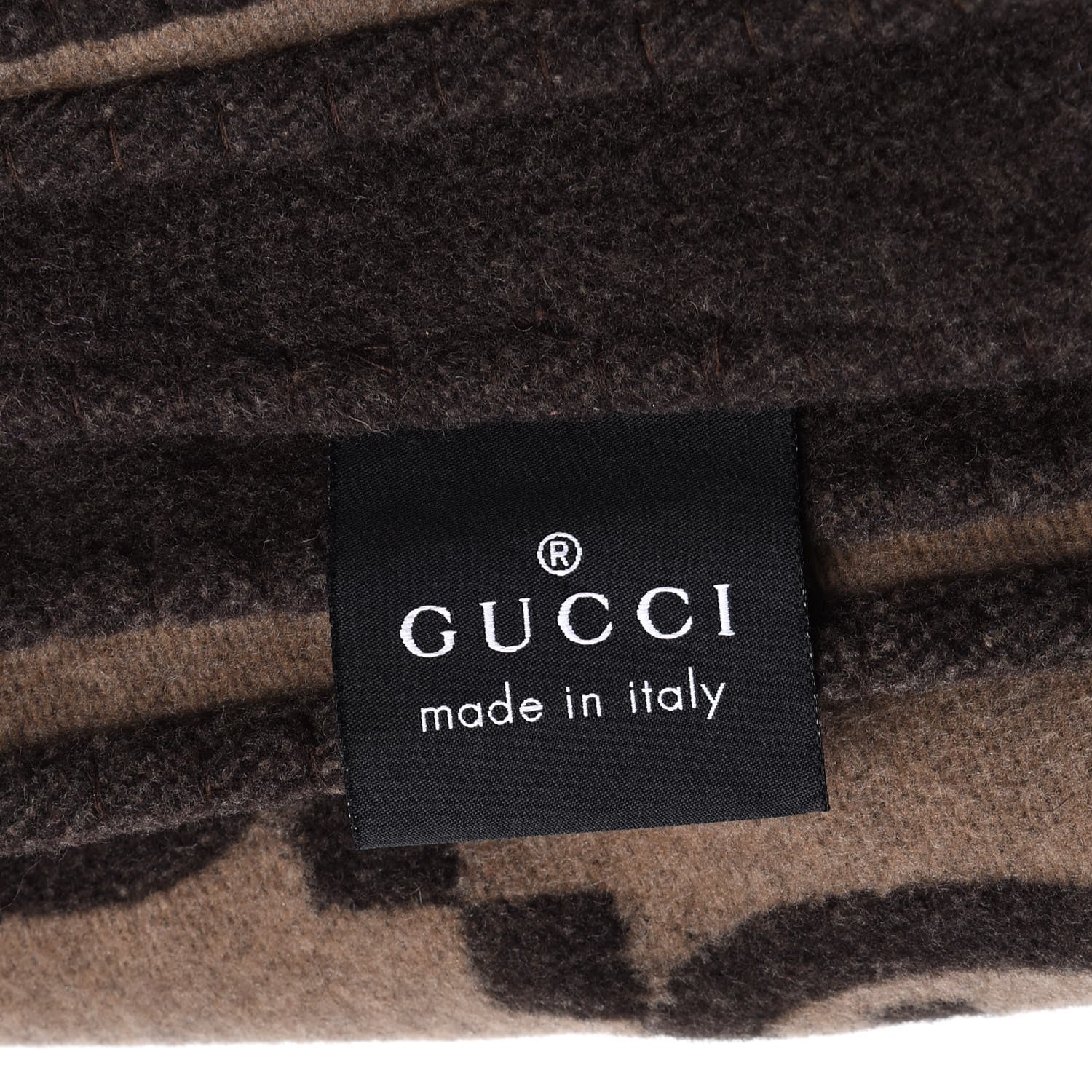 Gucci Wool Cashmere GG Monogram Blanket Dark Brown 4 of 11