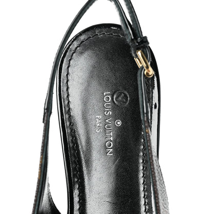 Louis Vuitton Patent Monogram Cherie Slingback Ballerina Flats 37 7 of 8