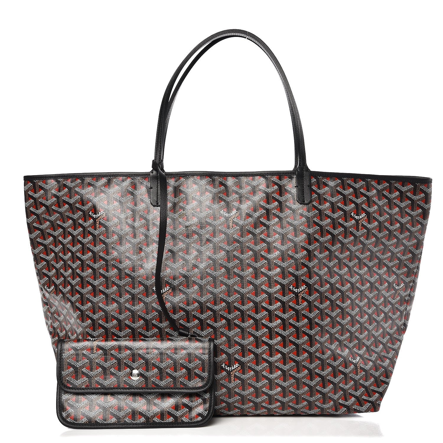Goyard Chevron Saint Louis Claire Voie GM Black Red 1 of 9