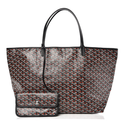 Goyard Chevron Saint Louis Claire Voie GM Black Red 1 of 9