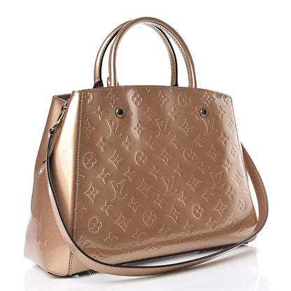 Louis Vuitton Vernis Montaigne MM Beige Poudre 3 of 9