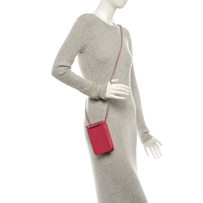 Chanel Patent Crossbody CC Phone Holder Dark Pink 2 of 7