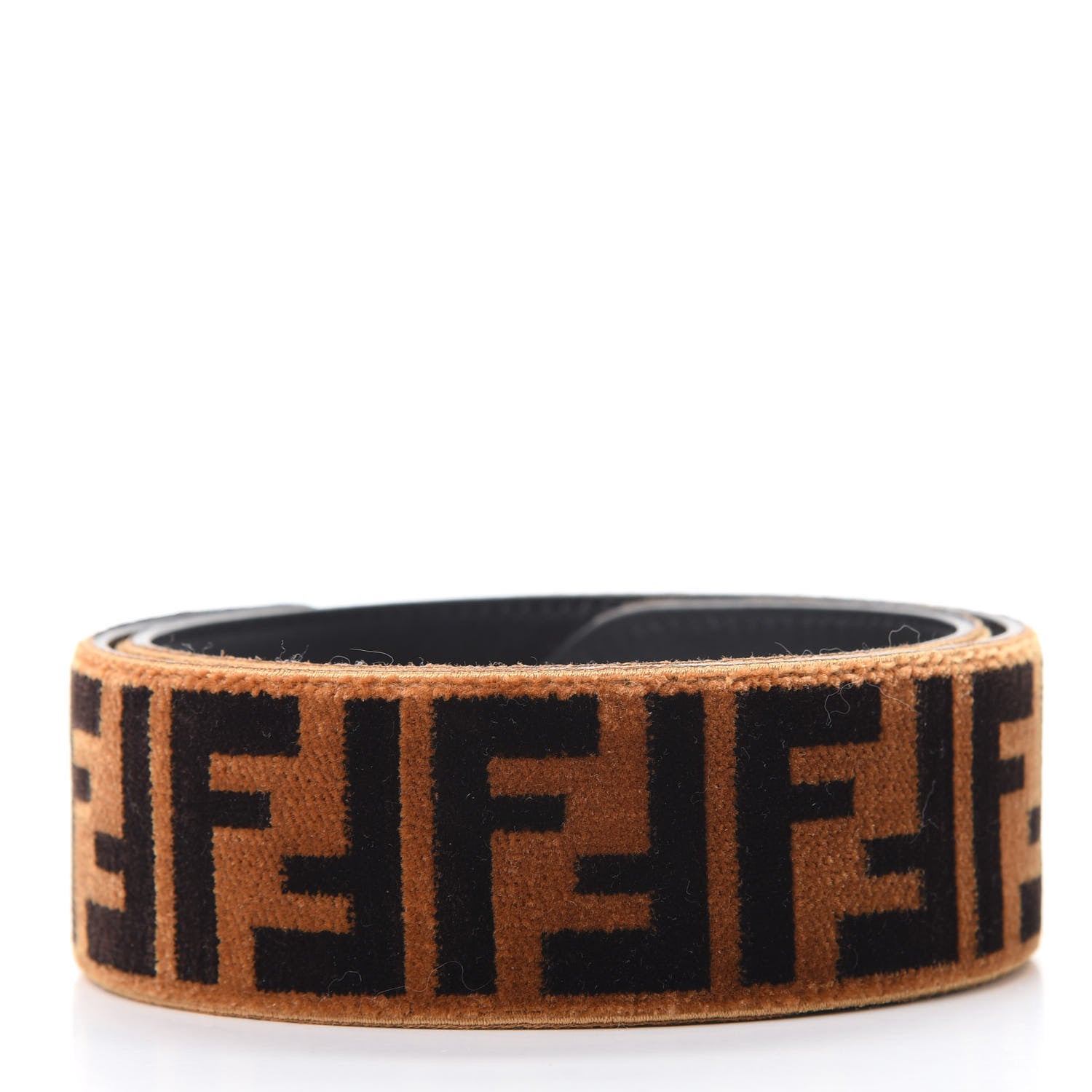 Fendi Velvet Tapestry FF Strap You Tobacco 2 of 4