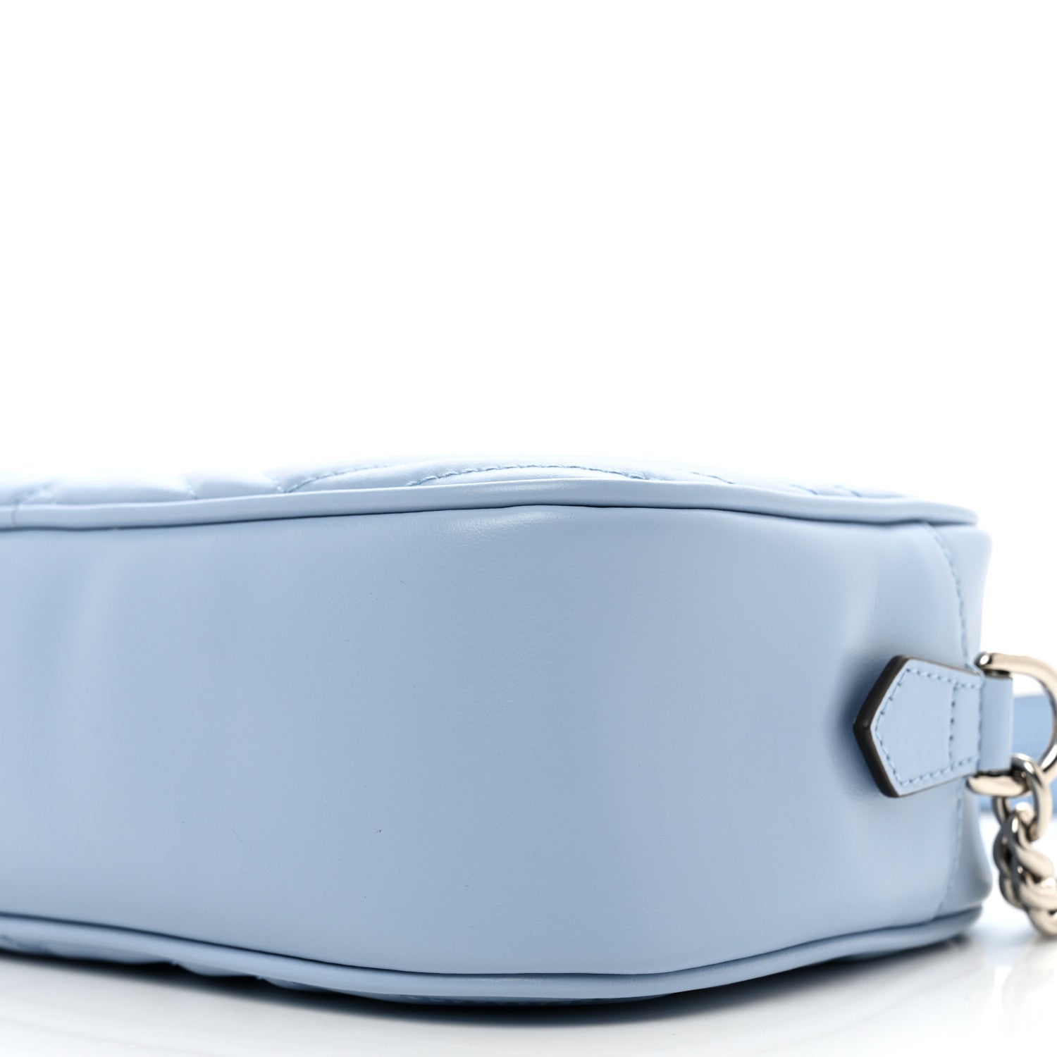 Gucci Calfskin Matelasse Small GG Marmont Chain Shoulder Bag Porcelain Light Blue 10 of 10