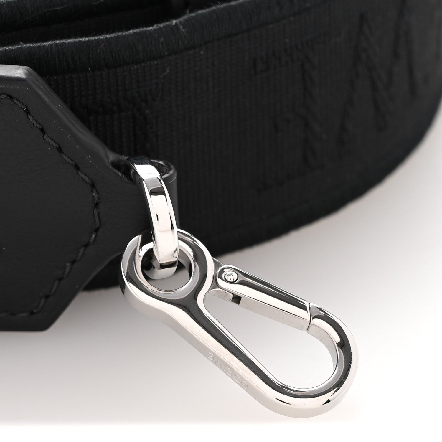 Loewe Calfskin Jacquard Webbing Anagram Strap Black 7 of 7