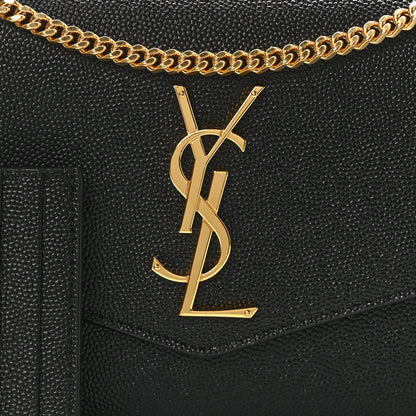 Saint Laurent Grain de Poudre Uptown Chain Wallet Black 8 of 12