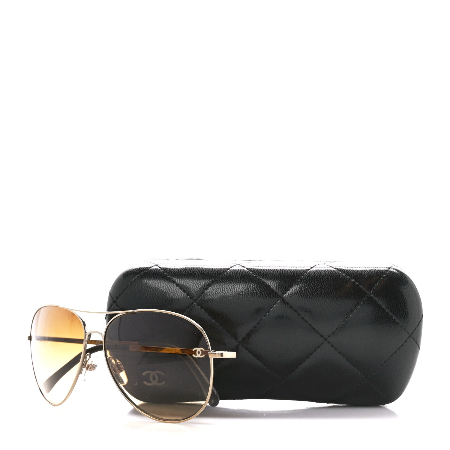 Chanel Metal Polarized Aviator CC Sunglasses 4189-T-Q Brown 8 of 8