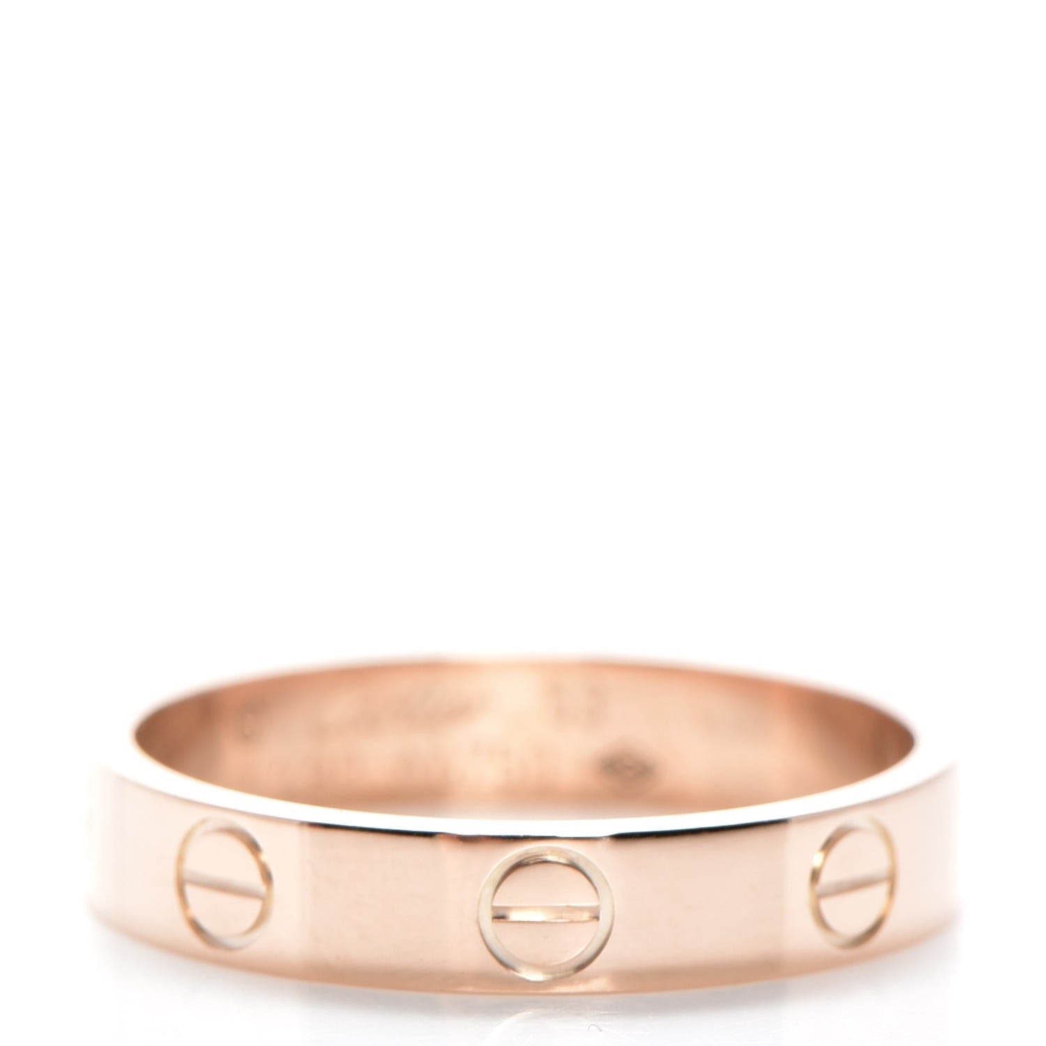 Cartier 18K Pink Gold 3.5mm LOVE Wedding Band Ring 53 6.25 1 of 5