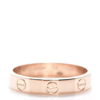 Cartier 18K Pink Gold 3.5mm LOVE Wedding Band Ring 53 6.25 1 of 5