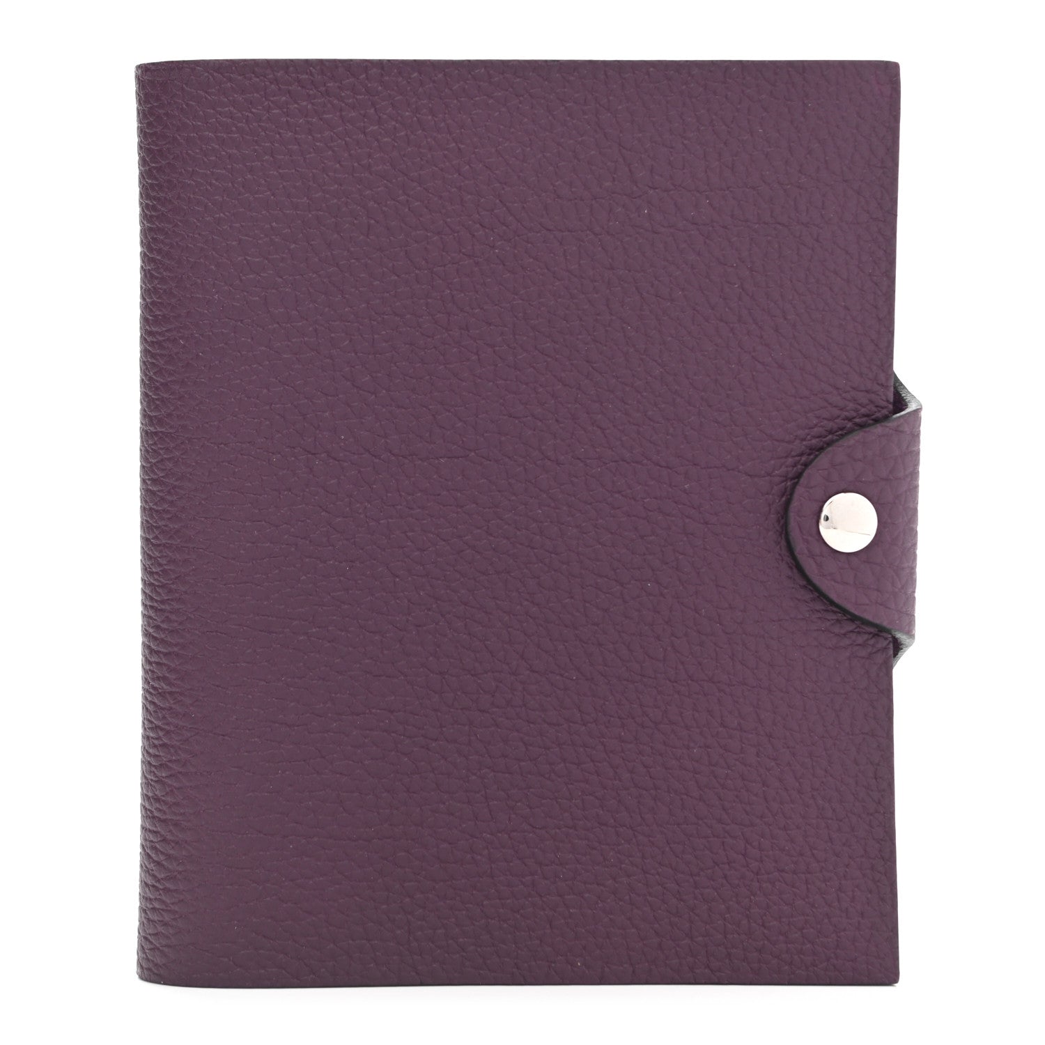 Hermes Togo Ulysse PM Notebook Cover Cassis 1 of 9