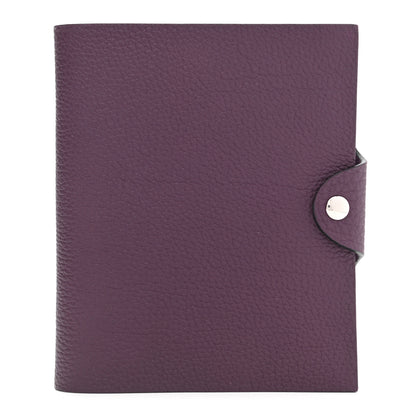 Hermes Togo Ulysse PM Notebook Cover Cassis 1 of 9