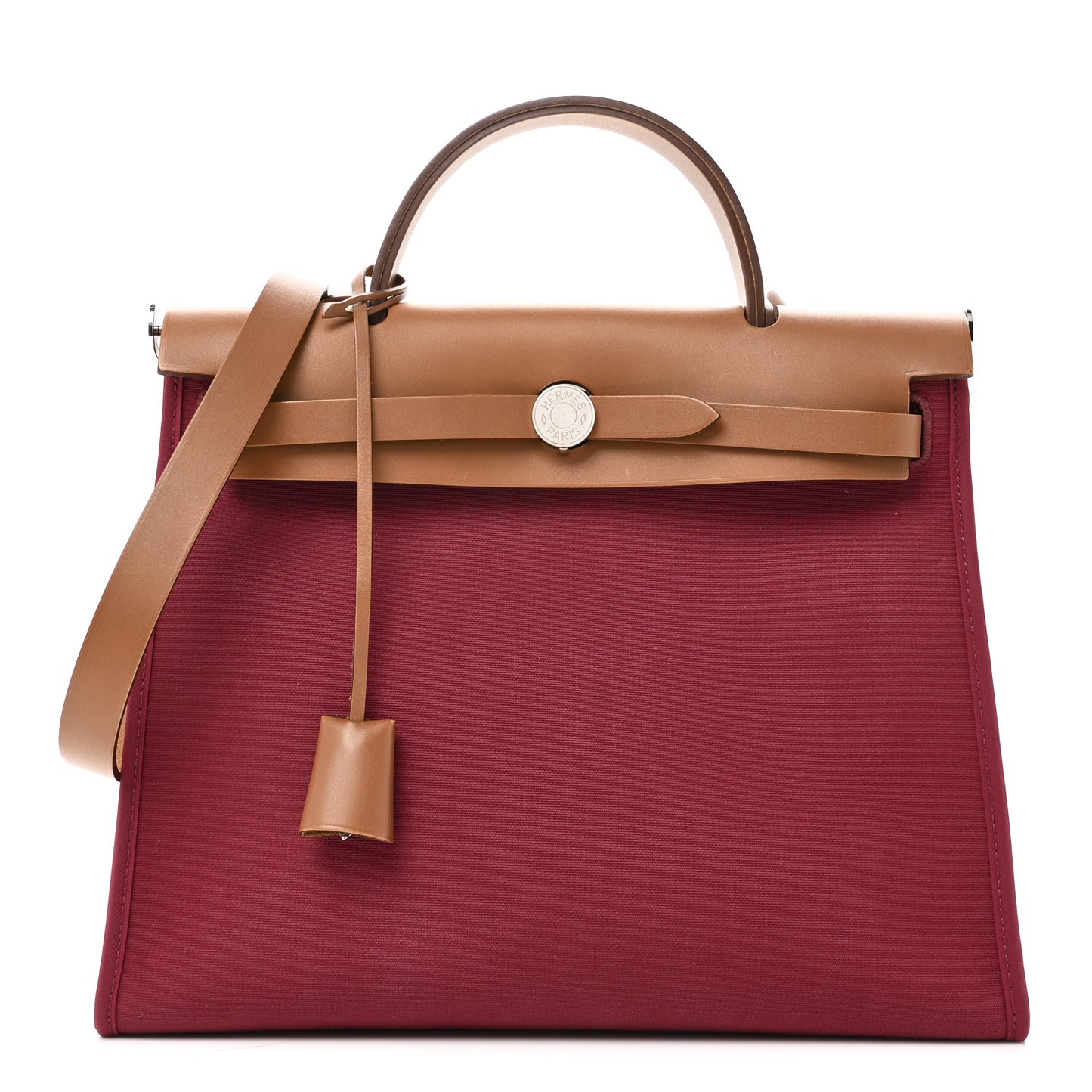 Vache Hunter Toile Herbag Zip 31 PM Rouge Grenat Natural
