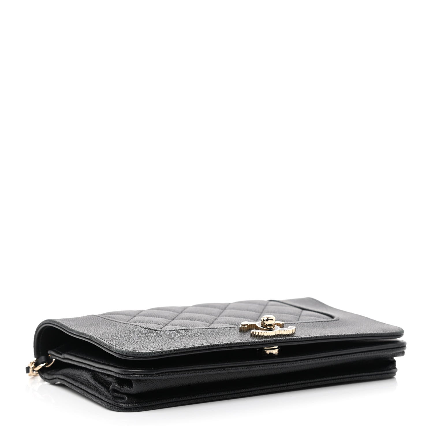 Chanel Caviar Quilted Vintage Mademoiselle Wallet On Chain WOC Black 4 of 14