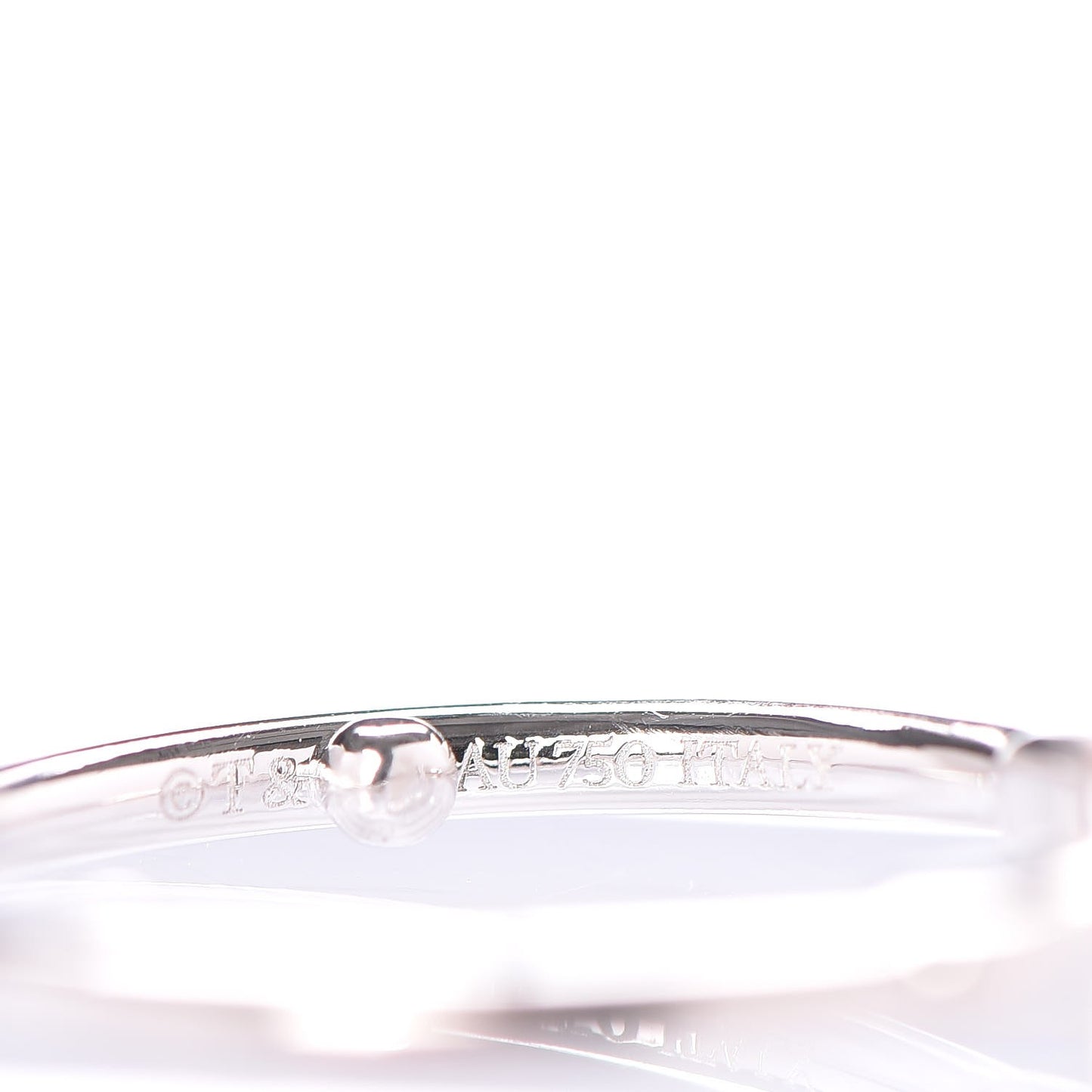 18K White Gold T Wire Ring 49 4.75