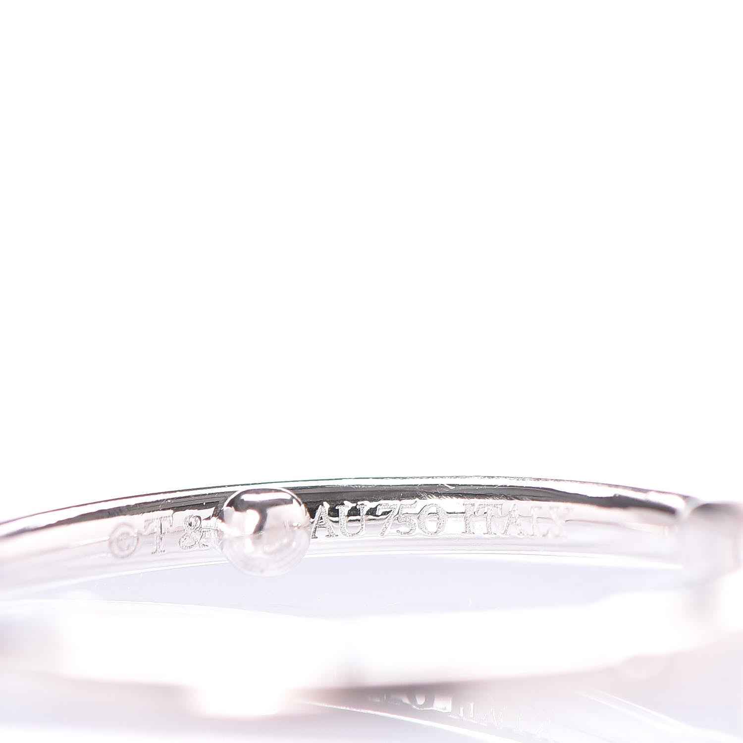Tiffany 18K White Gold T Wire Ring 49 4.75 4 of 6