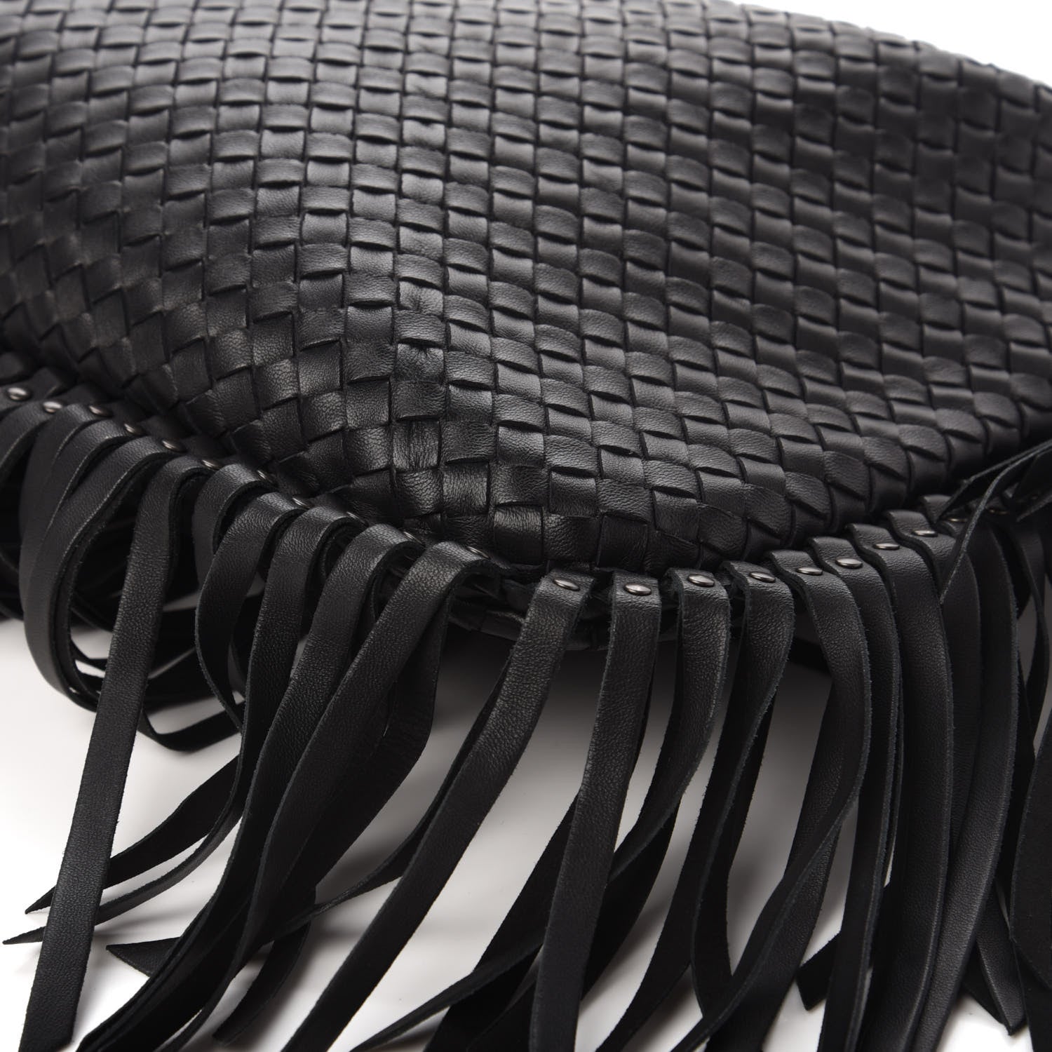 Bottega Veneta Nappa Intrecciato Veneta Large Fringed Hobo Black 7 of 9