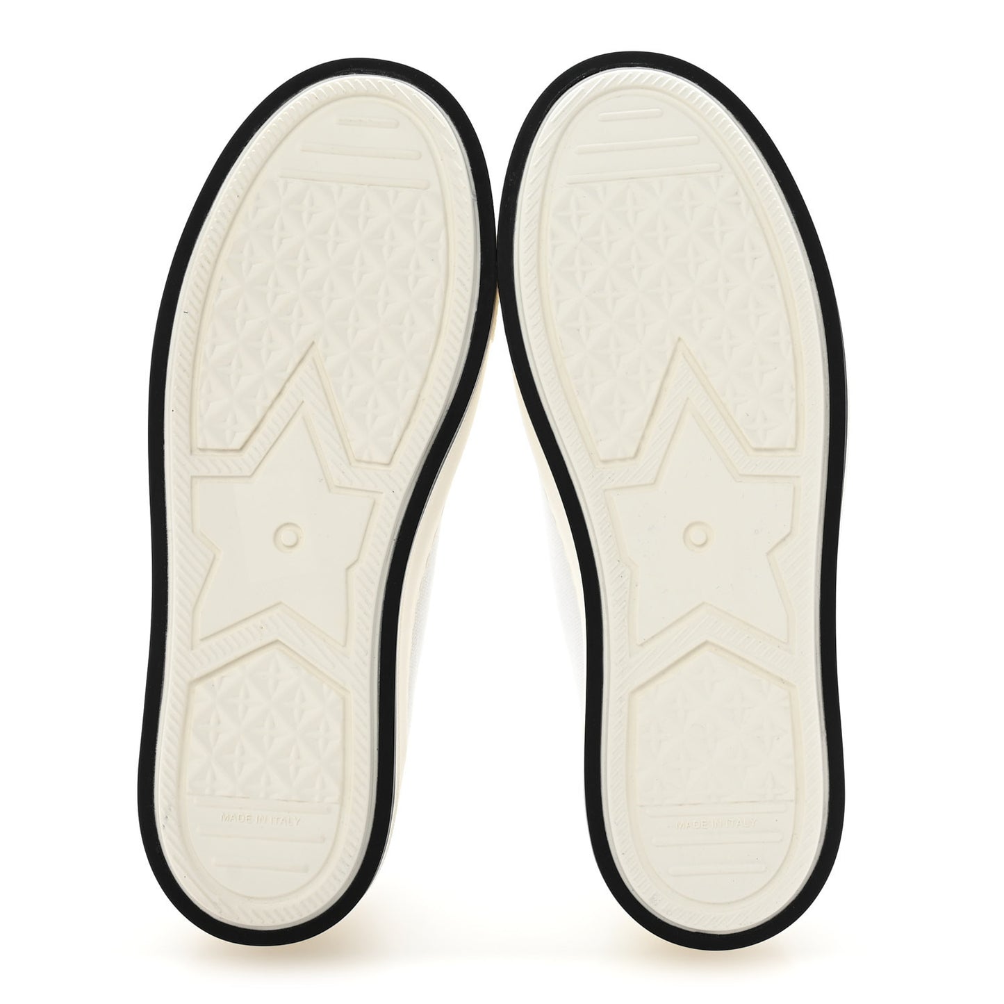 Frayed Canvas Embroidered Logo Walk'N'Dior Low Top Sneakers 36.5 White