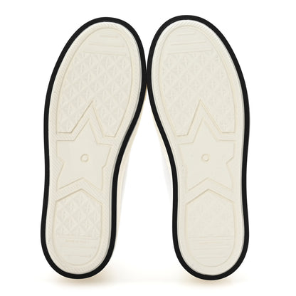 Christian Dior Frayed Canvas Embroidered Logo Walk'N'Dior Low Top Sneakers 36.5 White 6 of 10