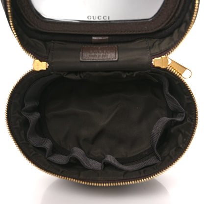 Gucci GG Supreme Monogram Textured Calfskin Web Ophidia Vanity Cosmetic Case Beige Ebony New Acero 6 of 15