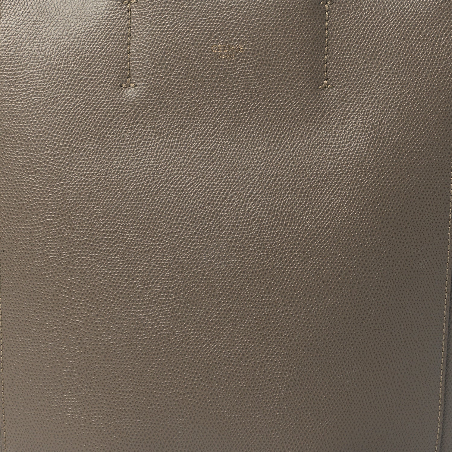Celine Grained Calfskin Small Vertical Cabas Taupe 6 of 9