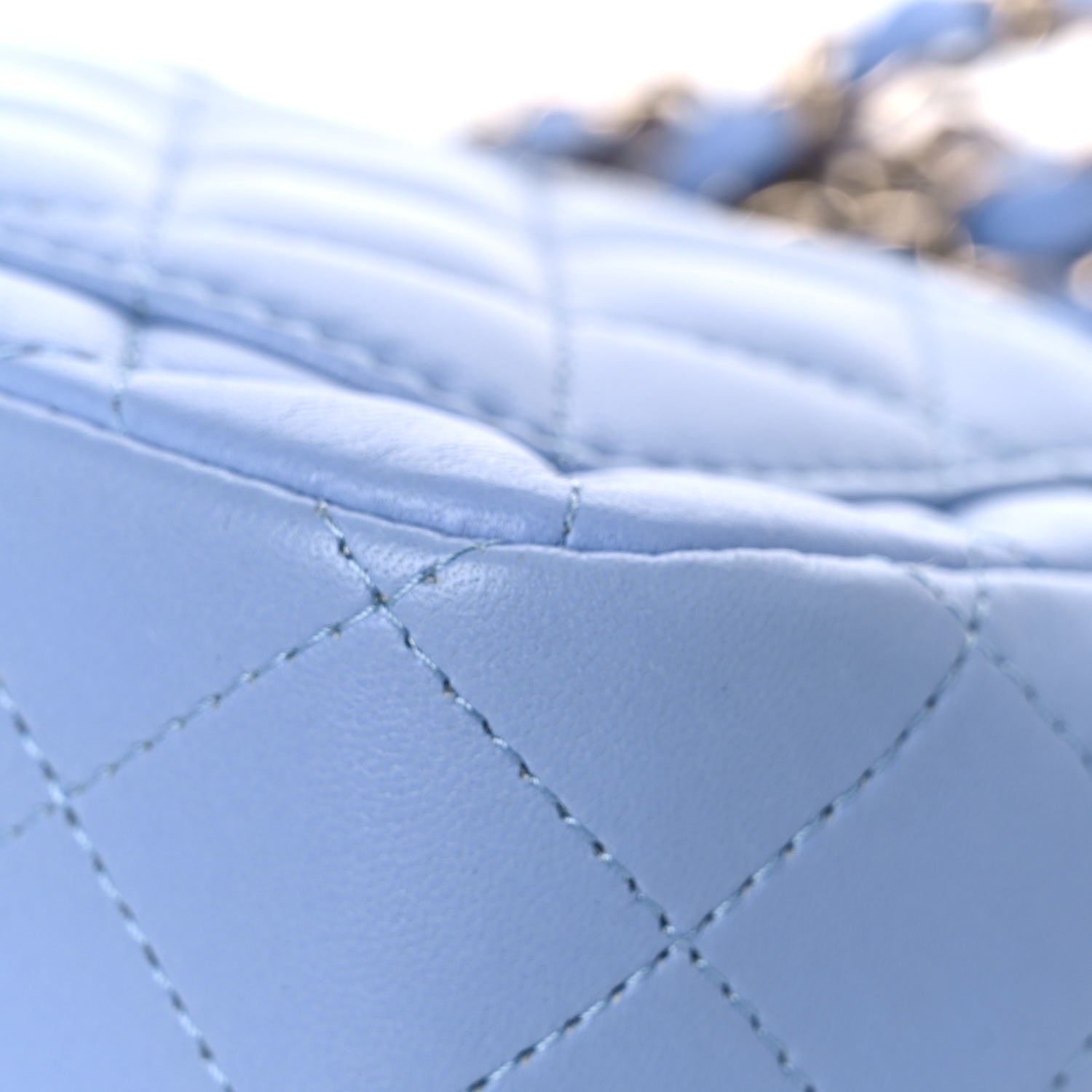 Chanel Lambskin Quilted Mini Square Flap Blue 10 of 11