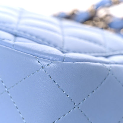 Chanel Lambskin Quilted Mini Square Flap Blue 10 of 11