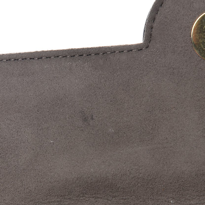 Fendi Glazed Fabric Vitello Century FF 1974 Stamp Patch Mini Double F Crossbody Bag Mogano Panna Black 10 of 13