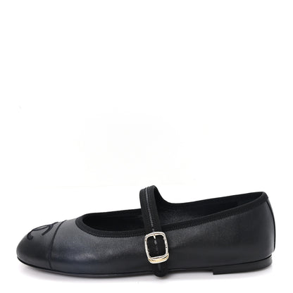 Chanel Lambskin Mary Jane Flats 40.5 Black 1 of 10