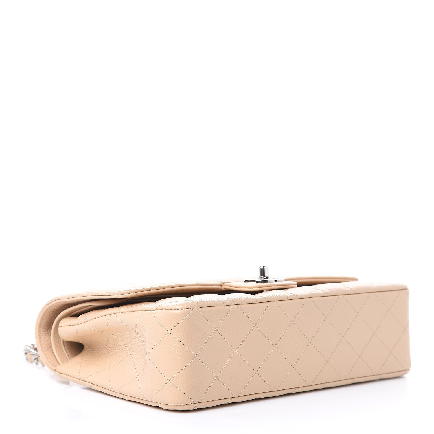 Chanel Caviar Quilted Medium Double Flap Beige Clair 4 of 10
