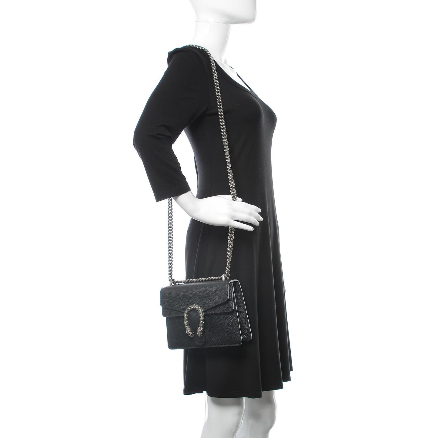 Calfskin Mini Dionysus Shoulder Bag Black